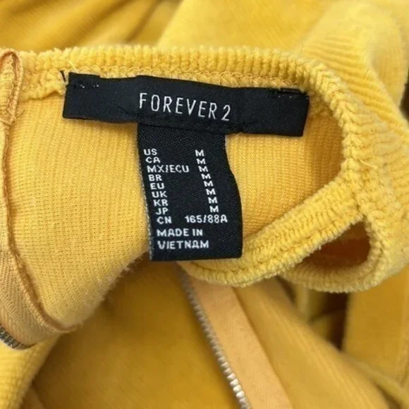 Forever 21 Yellow Tank Mini Bodycon Dress Size Medium - Picture 7 of 8